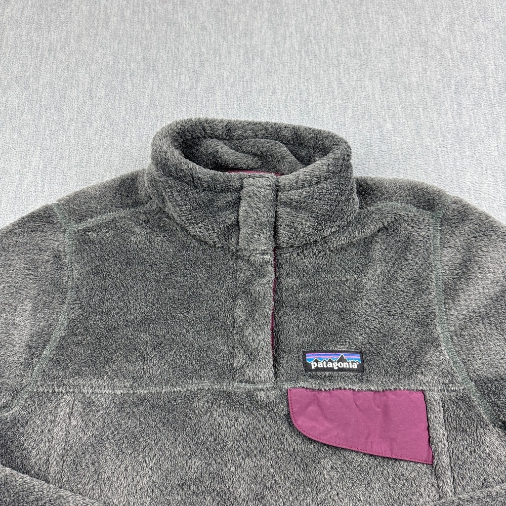 Patagonia Pullover Women Small Gray Re-Tool Snap-T Fleece Outdoor Cozy Top 25443 - Picture 4 of 13